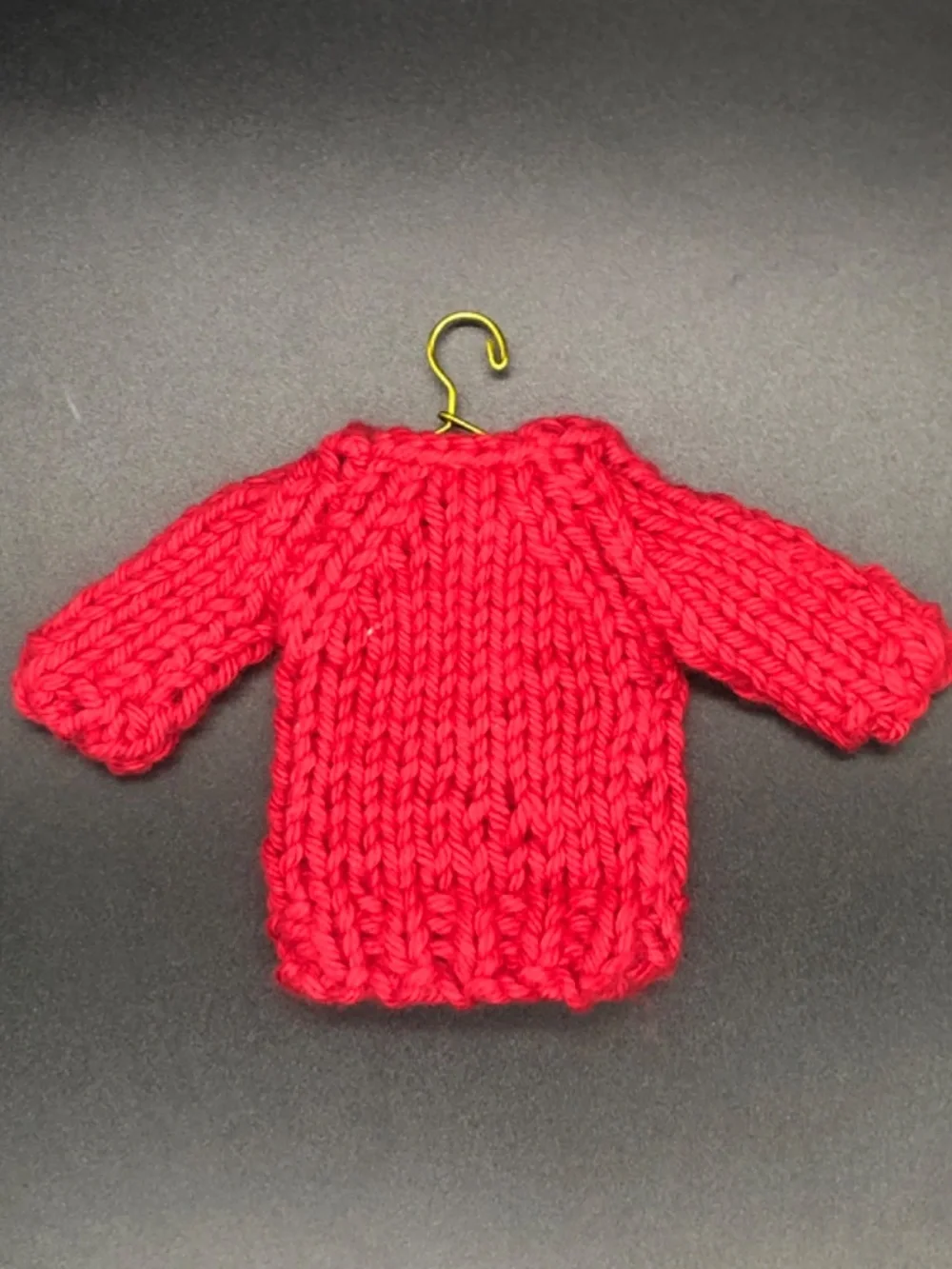 Christmas Holiday Crochet Mini Chunky Sweater Ornament, Tiny Gift Tag